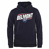 Men's Belmont Bruins Double Bar Pullover Hoodie - Navy Blue,baseball caps,new era cap wholesale,wholesale hats